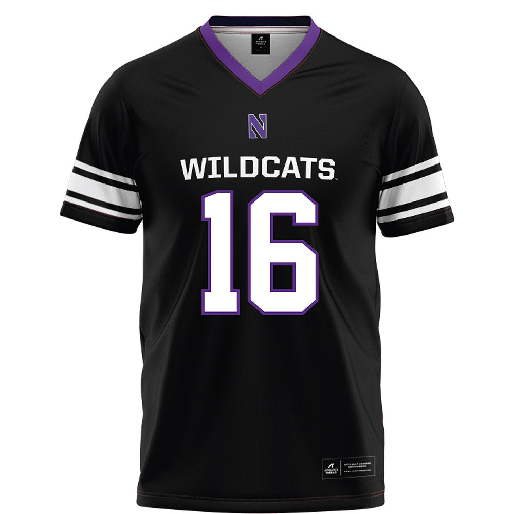 Northwestern - NCAA Football : J.J. Lewis - Black Football Jersey-0