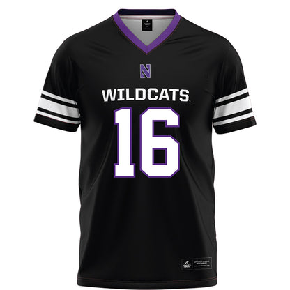 Northwestern - NCAA Football : J.J. Lewis - Black Football Jersey-0