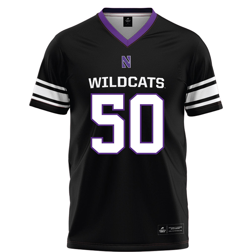 Northwestern - NCAA Football : Qayvier Johnson - Black Football Jersey-0
