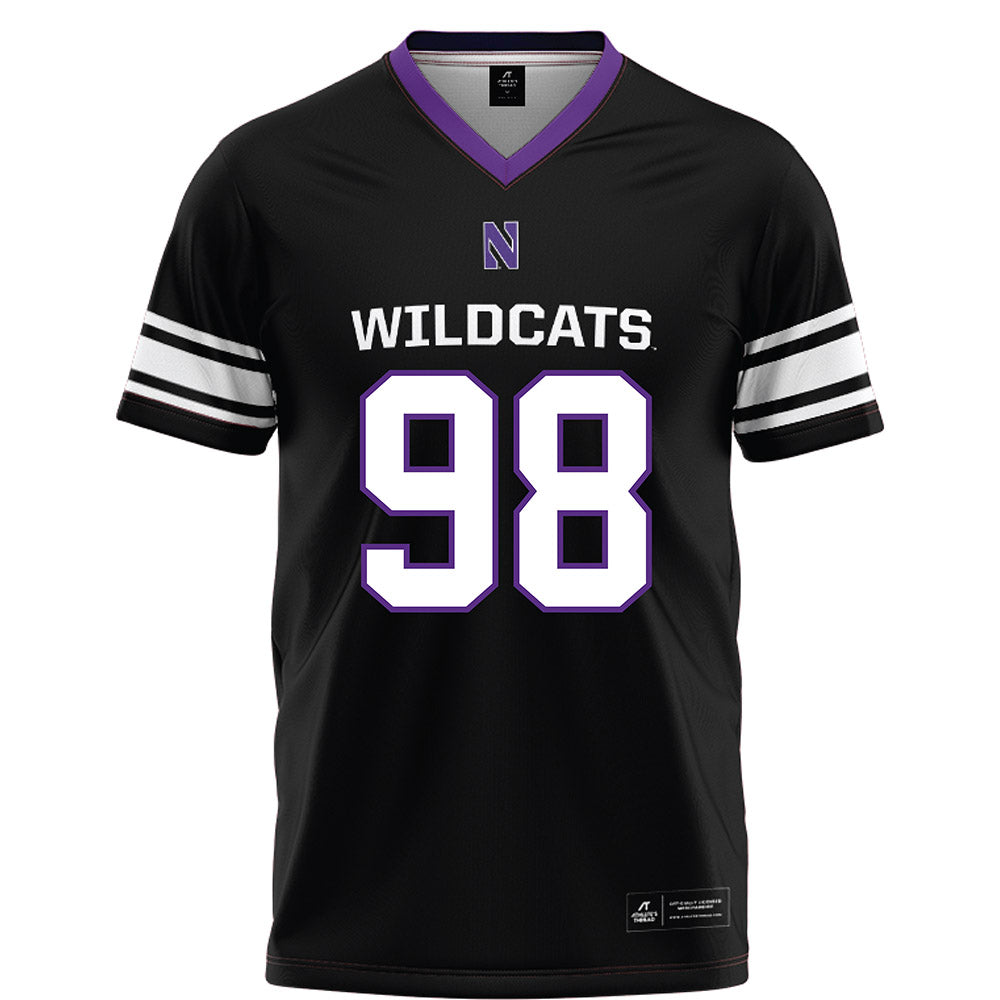 Northwestern - NCAA Football : Landon Lauter - Black Football Jersey-0