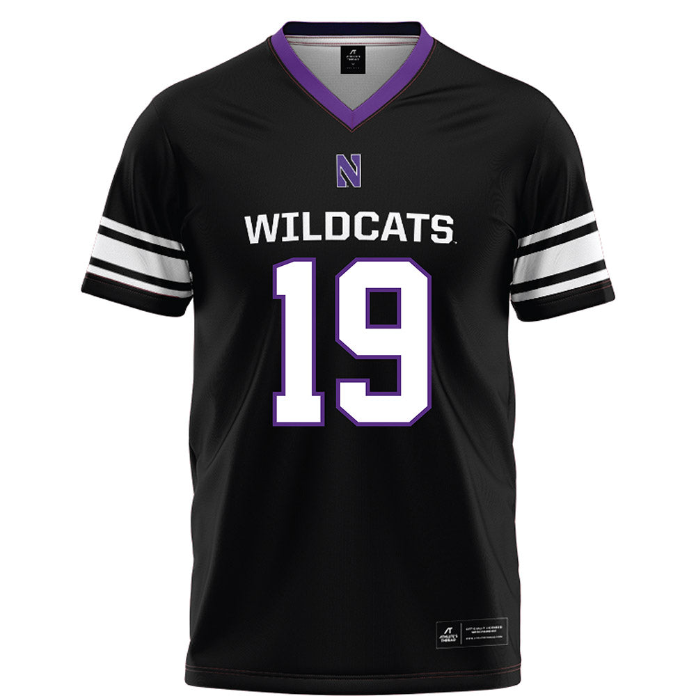 Northwestern - NCAA Football : J.J. Lewis - Black Football Jersey-0