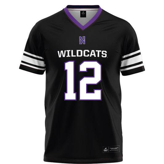 Northwestern - NCAA Football : Marcus Romain - Black Football Jersey-0