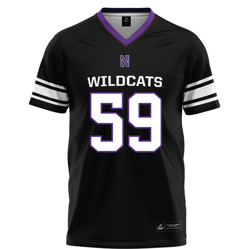 Northwestern - NCAA Football : Glory Stephen-Wangboje - Black Football Jersey-0