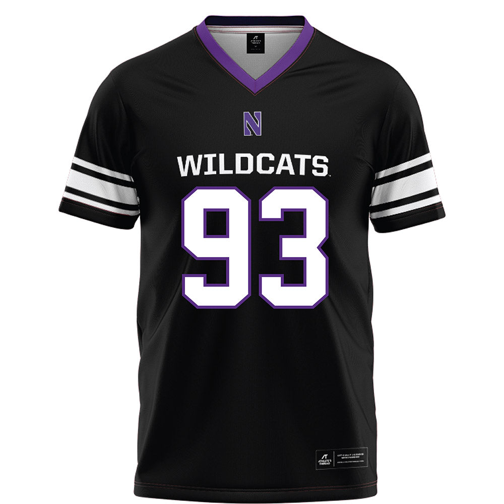 Northwestern - NCAA Football : Glory Stephen-Wangboje - Black Football Jersey-0