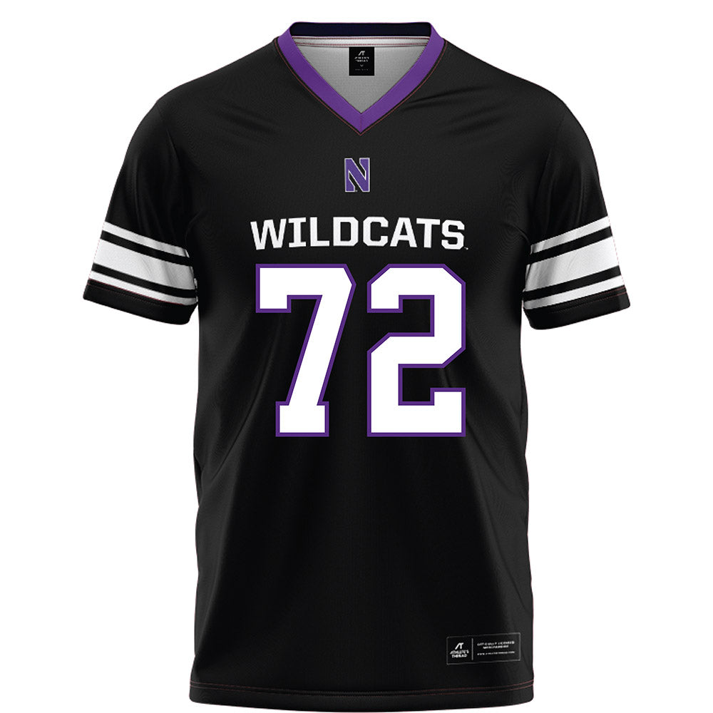 Northwestern - NCAA Football : Jack Fuchs - Black Football Jersey-0