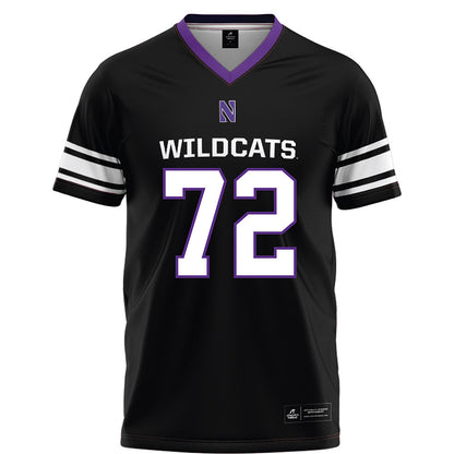 Northwestern - NCAA Football : Jack Fuchs - Black Football Jersey-0