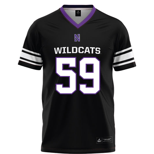 Northwestern - NCAA Football : Jack Florentine - Black Football Jersey-0