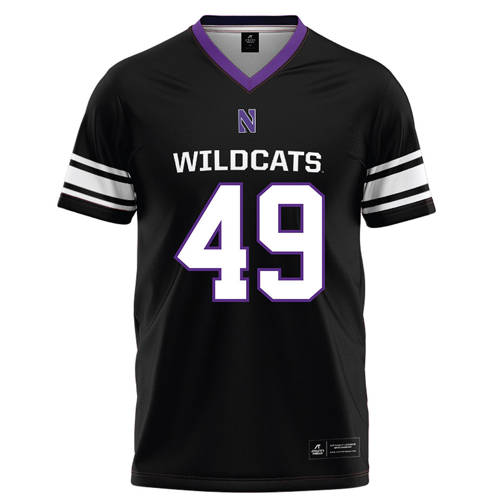 Northwestern - NCAA Football : Amare Jordan - Black Football Jersey-0