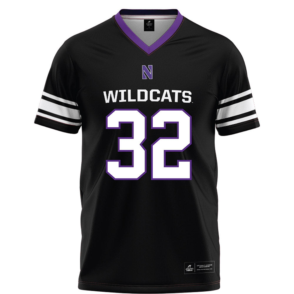 Northwestern - NCAA Football : Matthew Smith - Black Football Jersey-0