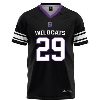 Northwestern - NCAA Football : Qayvier Johnson - Black Football Jersey-0