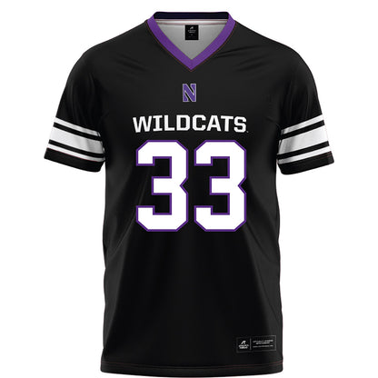 Northwestern - NCAA Football : Braydon Brus - Black Football Jersey