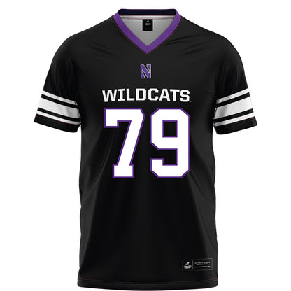 Northwestern - NCAA Football : Jacob Miller - Black Football Jersey-0