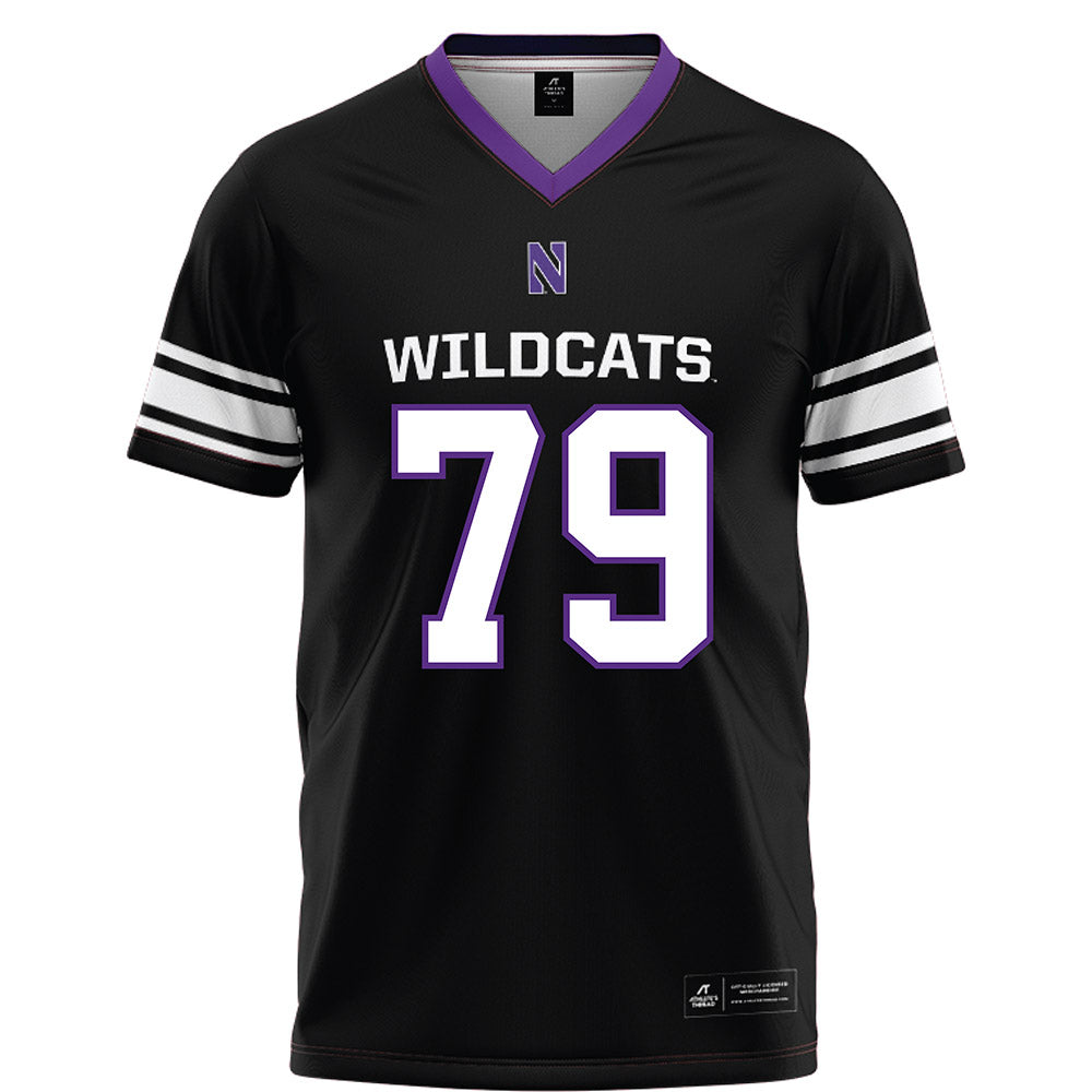 Northwestern - NCAA Football : Jacob Miller - Black Football Jersey-0