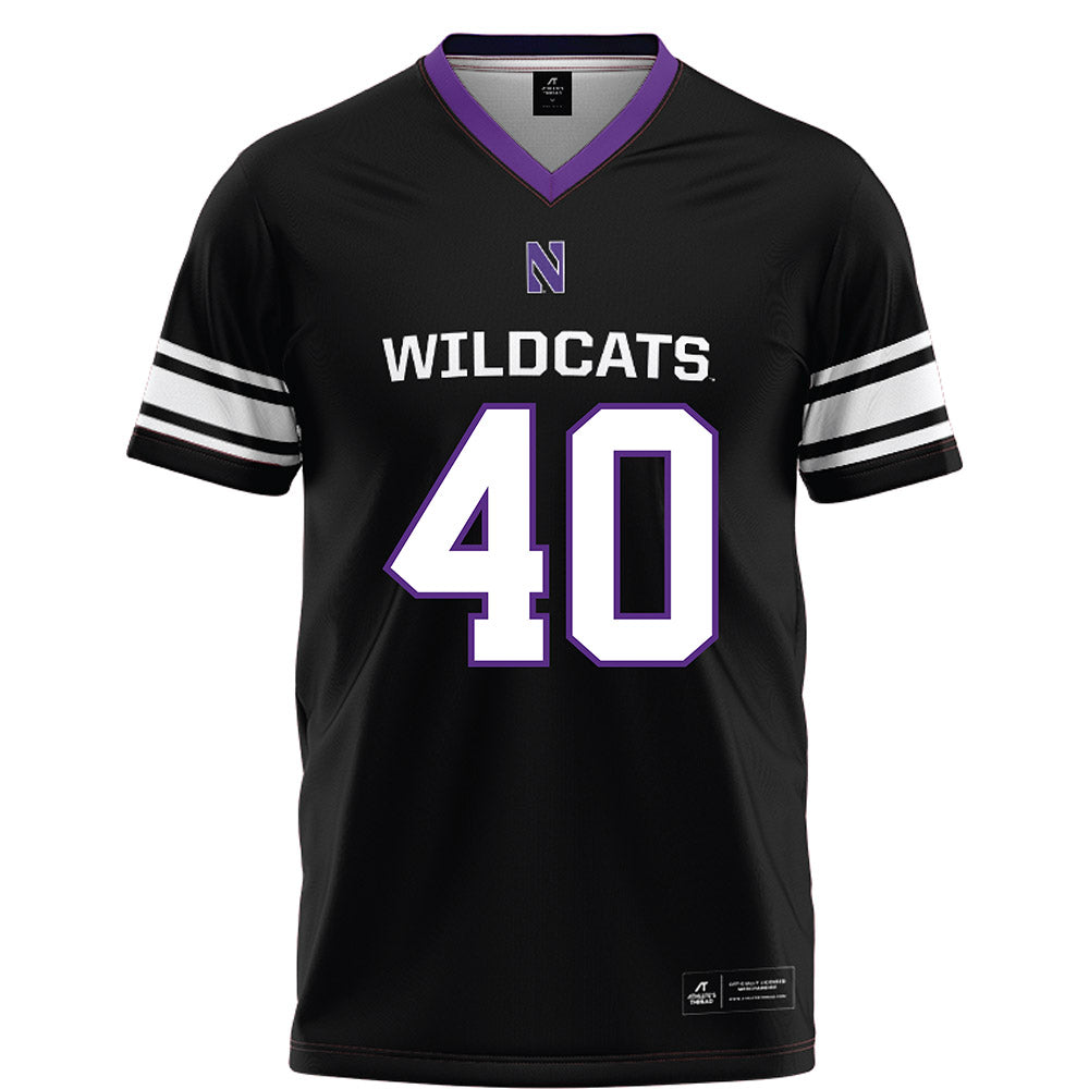Northwestern - NCAA Football : Jason Reynolds II - Black Football Jersey-0