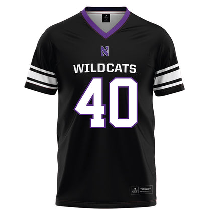 Northwestern - NCAA Football : Jason Reynolds II - Black Football Jersey-0