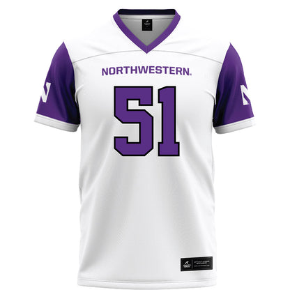 Northwestern - NCAA Football : Miles Crutchley - White Football Jersey