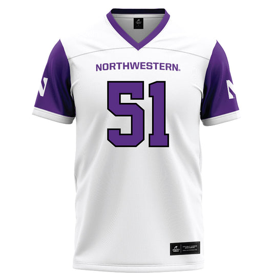 Northwestern - NCAA Football : Miles Crutchley - White Football Jersey