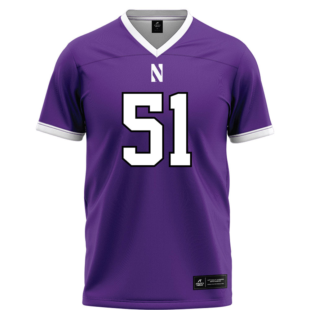 Northwestern - NCAA Football : Miles Crutchley - Fashion Jersey Football Jersey-0