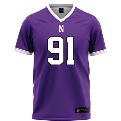 Northwestern - NCAA Football : Evan Boutorwick - Fashion Jersey Football Jersey-0