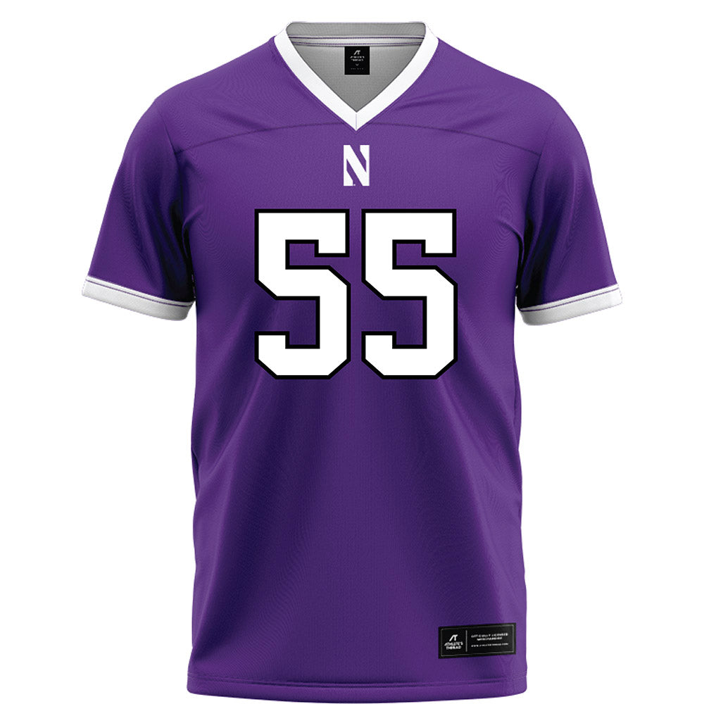 Northwestern - NCAA Football : Dylan Roberts - Fashion Jersey Football Jersey-0