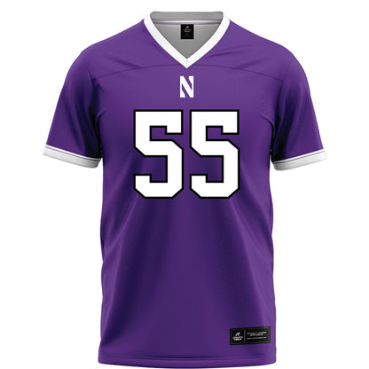 Northwestern - NCAA Football : Dylan Roberts - Fashion Jersey Football Jersey-0