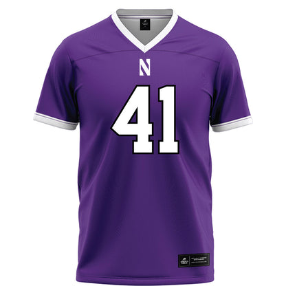 Northwestern - NCAA Football : Thomas Preckel - Fashion Jersey Football Jersey-0
