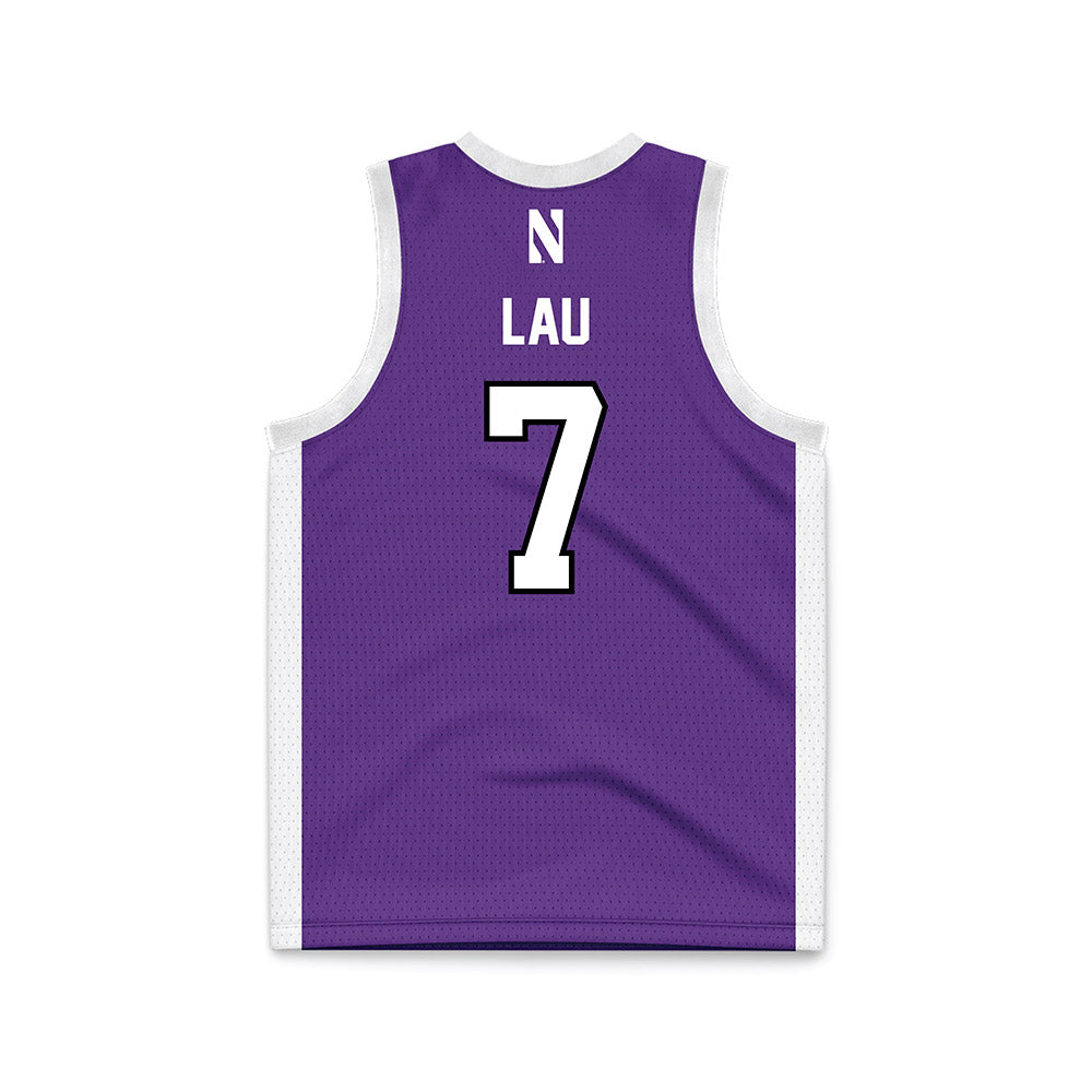 Northwestern - NCAA Women's Basketball : Caroline Lau - Purple Basketball Jersey-1