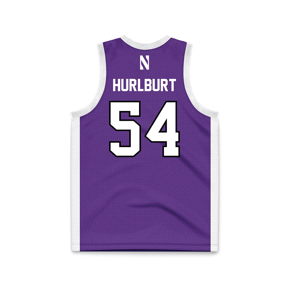 Northwestern - NCAA Men's Basketball : Gus Hurlburt - Purple Basketball Jersey-1