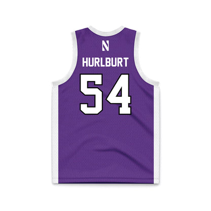 Northwestern - NCAA Men's Basketball : Gus Hurlburt - Purple Basketball Jersey-1