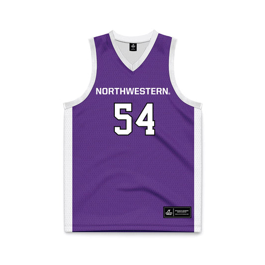 Northwestern - NCAA Men's Basketball : Gus Hurlburt - Purple Basketball Jersey-0