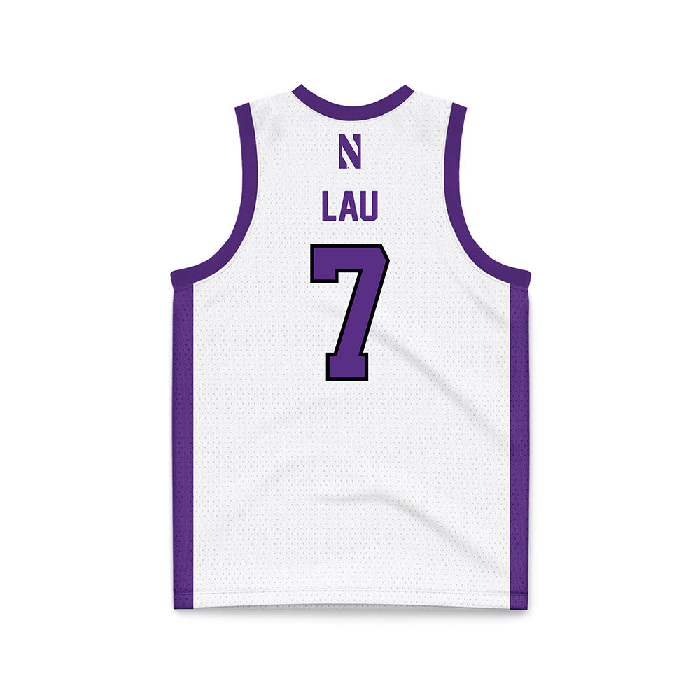 Northwestern - NCAA Women's Basketball : Caroline Lau - White Basketball Jersey-1