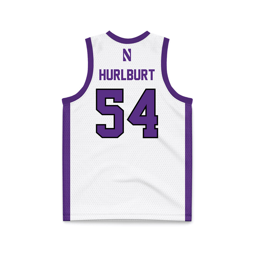 Northwestern - NCAA Men's Basketball : Gus Hurlburt - White Basketball Jersey-1