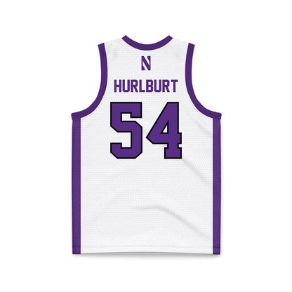 Northwestern - NCAA Men's Basketball : Gus Hurlburt - White Basketball Jersey-1