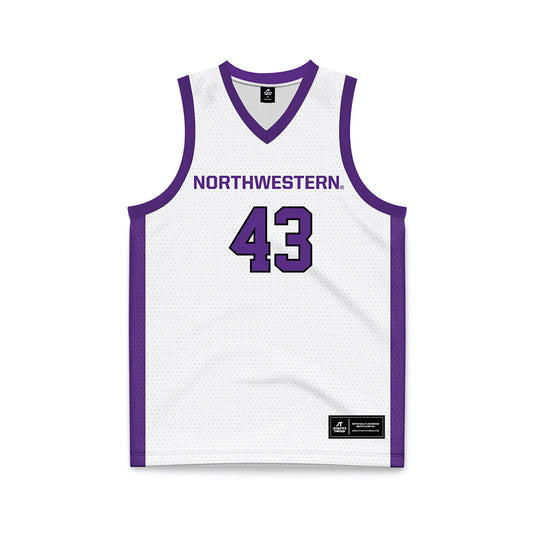 Northwestern - NCAA Men's Basketball : Blake Smith - White Basketball Jersey