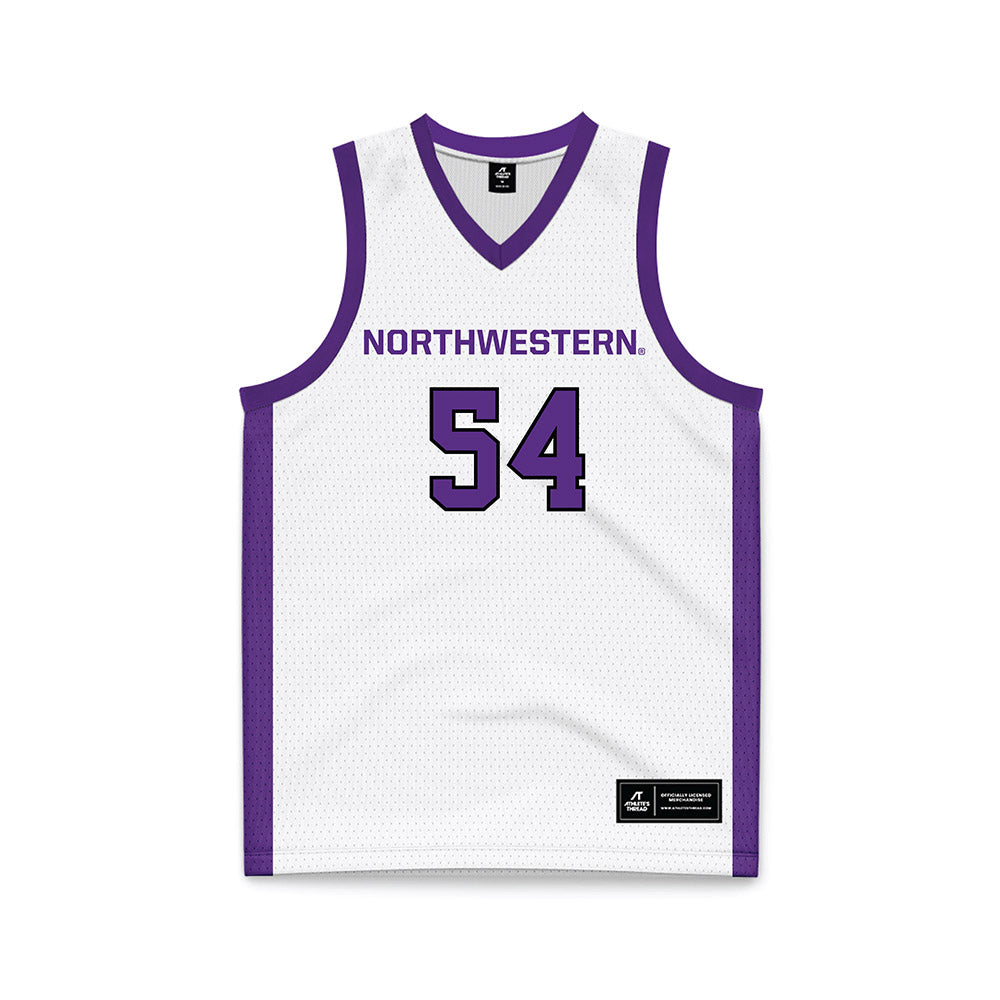 Northwestern - NCAA Men's Basketball : Gus Hurlburt - White Basketball Jersey-0