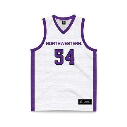 Northwestern - NCAA Men's Basketball : Gus Hurlburt - White Basketball Jersey-0