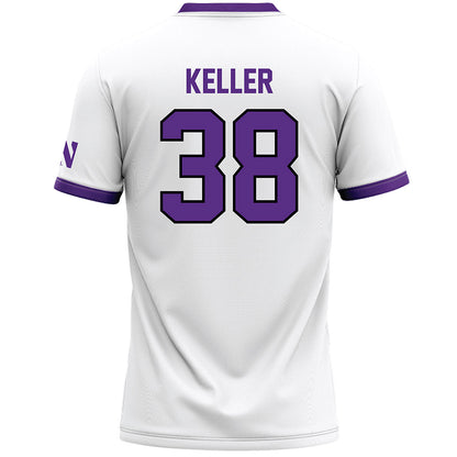 Northwestern - NCAA Women's Lacrosse : Kate Keller - White Lacrosse Jersey -1