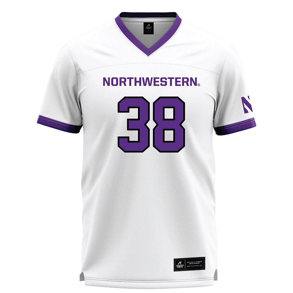 Northwestern - NCAA Women's Lacrosse : Kate Keller - White Lacrosse Jersey -0