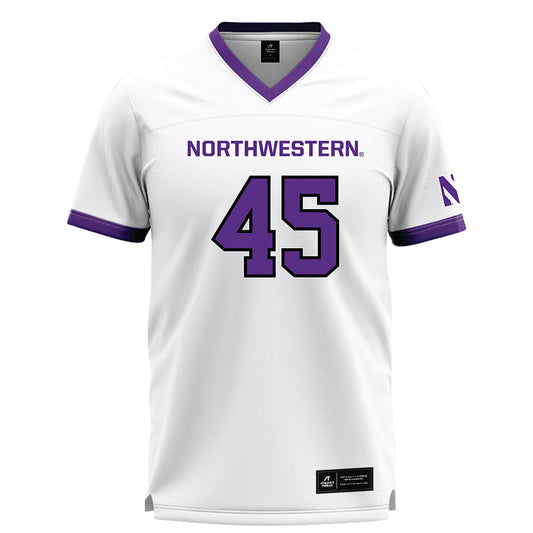 Northwestern - NCAA Women's Lacrosse : Annabel Child - White Lacrosse Jersey -0