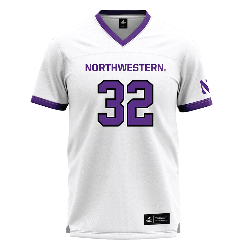 Northwestern - NCAA Women's Lacrosse : Liz Carlson - White Lacrosse Jersey -0