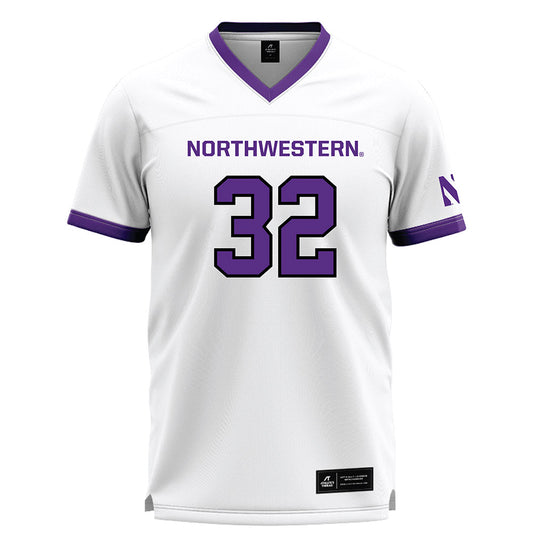 Northwestern - NCAA Women's Lacrosse : Liz Carlson - White Lacrosse Jersey -0