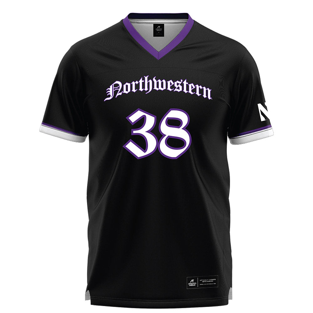 Northwestern - NCAA Women's Lacrosse : Kate Keller - Black Lacrosse Jersey -0