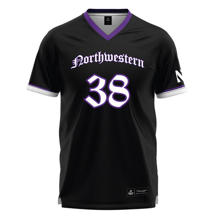 Northwestern - NCAA Women's Lacrosse : Kate Keller - Black Lacrosse Jersey -0