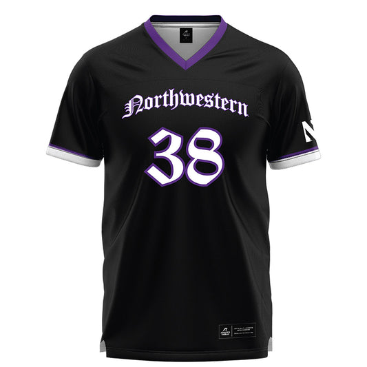 Northwestern - NCAA Women's Lacrosse : Kate Keller - Black Lacrosse Jersey -0