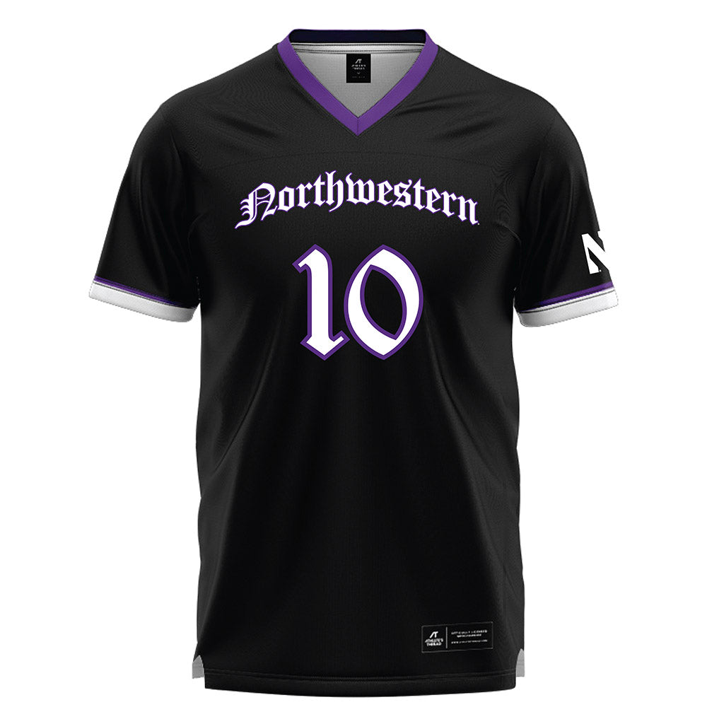 Northwestern - NCAA Women's Lacrosse : Claire Marosi - Black Lacrosse Jersey -0
