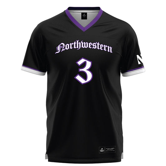 Northwestern - NCAA Women's Lacrosse : Aditi Foster - Black Lacrosse Jersey-0