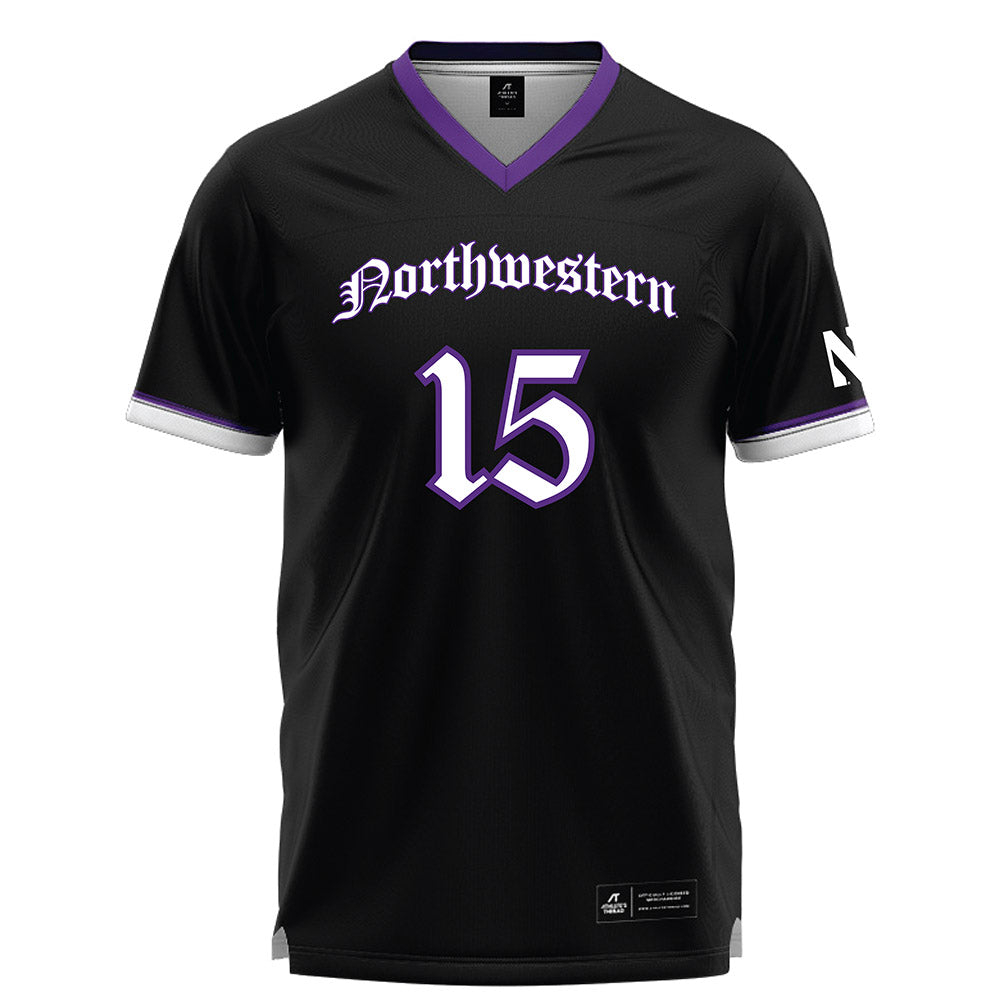 Northwestern - NCAA Women's Lacrosse : Kathryn Welch - Black Lacrosse Jersey