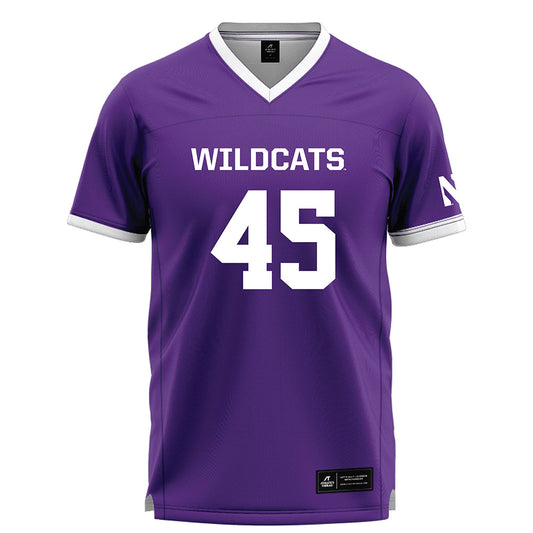 Northwestern - NCAA Women's Lacrosse : Annabel Child - Purple Lacrosse Jersey -0