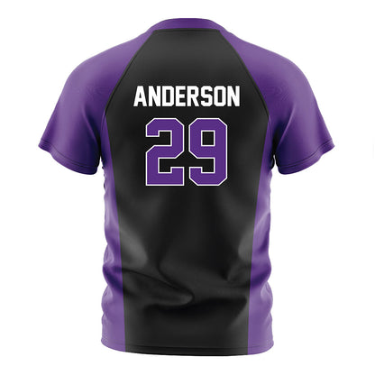 Northwestern - NCAA Women's Soccer : Gabby Anderson - Black Soccer Jersey-1