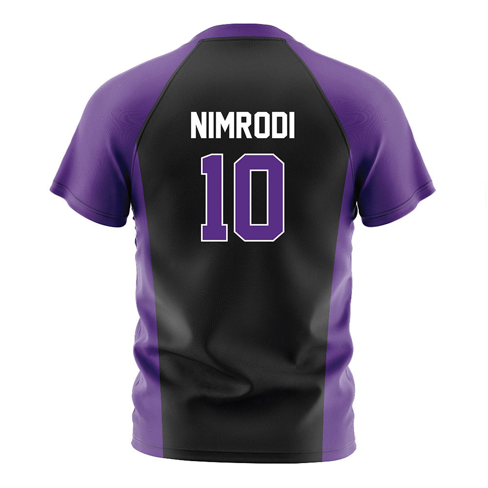 Northwestern - NCAA Men's Soccer : Yuval Nimrodi - Black Soccer Jersey-1